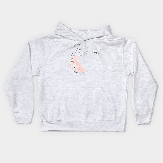 Ballerina Kids Hoodie by Mako Design 